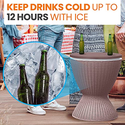 Outdoor Side Table & Beverage Cooler