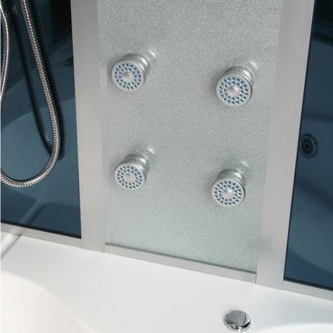 Mesa 701A Steam Shower Tub Combo 66"L x 66"W x 87"H - Blue Glass - Buy Online