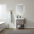 Vinnova Palma 24" Bathroom Vanity Set in Mexican Oak w/ White Composite Grain Stone Countertop | 701224-MXO-GW