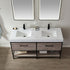 Vinnova Palma 60" Bathroom Vanity Set in Mexican Oak w/ White Composite Grain Stone Countertop | 701260-MXO-GW