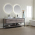 Vinnova Murcia 72" Bathroom Vanity Set in Mexican Oak w/ White Composite Grain Stone Countertop & vessel sink | 701372-MXO-GW