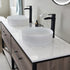Vinnova Murcia 72" Bathroom Vanity Set in Mexican Oak w/ White Composite Grain Stone Countertop & vessel sink | 701372-MXO-GW