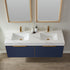 Vinnova Alicante 60" Bathroom Vanity Set in Blue w/ White Sintered Stone Countertop & Under-mount Sink | 701460-CB-SMB