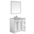 Vinnova Naples 36" Bathroom Vanity Set in White w/ Carrara White Marble Countertop | 710036-WH-CA