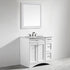 Vinnova Naples 36" Bathroom Vanity Set in White w/ Carrara White Marble Countertop | 710036-WH-CA