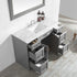 Vinnova Naples 48" Bathroom Vanity Set in Grey w/ Carrara White Marble Countertop | 710048-GR-CA