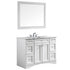 Vinnova Naples 48" Bathroom Vanity Set in White w/ Carrara White Marble Countertop | 710048-WH-CA