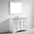 Vinnova Naples 48" Bathroom Vanity Set in White w/ Carrara White Marble Countertop | 710048-WH-CA