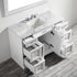 Vinnova Naples 48" Bathroom Vanity Set in White w/ Carrara White Marble Countertop | 710048-WH-CA