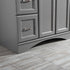 Vinnova Naples 72" Bathroom Vanity Set in Grey w/ Carrara White Marble Countertop | 710072-GR-CA