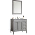 Vinnova Catania 36" Bathroom Vanity Set in Grey w/ Carrara White Marble Countertop | 715036-GR-CA