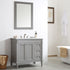 Vinnova Catania 36" Bathroom Vanity Set in Grey w/ Carrara White Marble Countertop | 715036-GR-CA