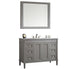 Vinnova Catania 48" Bathroom Vanity Set in Grey w/ Carrara White Marble Countertop | 715048-GR-CA