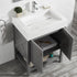 Vinnova Pavia 28” Bathroom Vanity Set in Grey w/ Acrylic Under-mount Sink | 755028-GR-WH