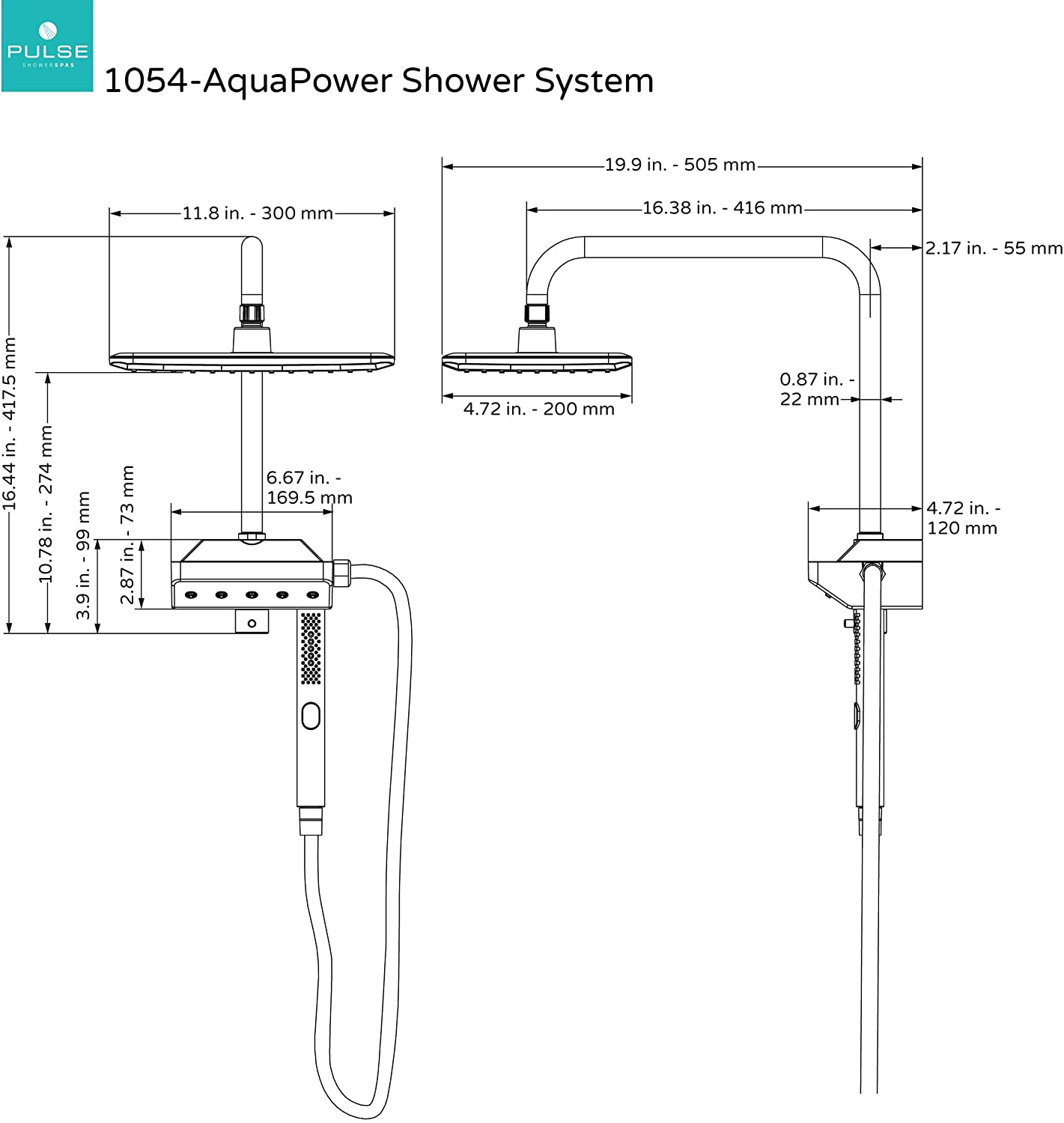 Pulse 1054 AquaPower Shower System