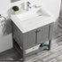 Vinnova Pavia 28” Bathroom Vanity Set in Grey w/ Acrylic Under-mount Sink | 755028-GR-WH