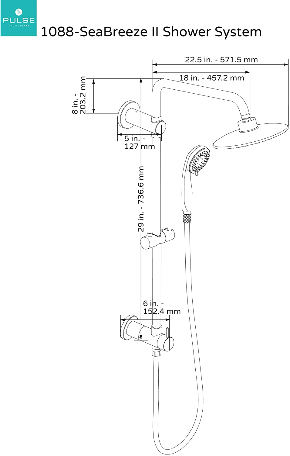 Pulse 1088 SeaBreeze Shower System