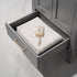 Vinnova Gela 24" Bathroom Vanity Set in Grey w/ White Drop-In Ceramic Basin | 723024-GR-WH