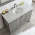 Vinnova Gela 48" Bathroom Vanity Set in Grey w/ Carrara White Marble Countertop | 723048-GR-CA