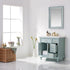 Vinnova Charlotte 36" Bathroom Vanity Set in Green w/ Carrara White Composite Stone Countertop | 735036-FG-CQS