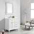 Vinnova Charlotte 36" Bathroom Vanity Set in White w/ Carrara Quartz Stone Top | 735036-WH-CQS