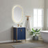 Vinnova Granada 24" Bathroom Vanity Set in Blue w/ White Composite Grain Stone Countertop | 736024-RB-GW