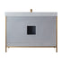 Vinnova Granada 48" Bathroom Vanity Set in Grey w/ White Composite Grain Stone Countertop | 736048-PG-GW