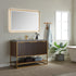 Vinnova Donostia 48" Bathroom Vanity Set in Walnut w/ Grey Composite Armani Limestone Board Stone Countertop | 737048-NLW-ALB