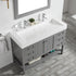 Vinnova Pavia 48” Bathroom Vanity Set in Grey w/ Acrylic Under-mount Sink | 755048-GR-WH