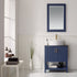 Vinnova Modena 28” Bathroom Vanity Set in Royal Blue w/ Glass Countertop w/ White Vessel Sink | 756028-RB-BG
