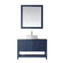 Vinnova Modena 48” Bathroom Vanity Set in Royal Blue w/ Glass Countertop w/ White Vessel Sink | 756048-RB-BG