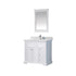 Vinnova Lorna 36" Bathroom Vanity Set in White & Composite Carrara White Stone Countertop | 783036-WH-WS