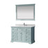 Vinnova Lorna 48" Bathroom Vanity Set in Green & Composite Carrara White Stone Countertop | 783048-FG-WS