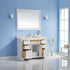 Vinnova Lorna 48" Bathroom Vanity Set in White & Composite Carrara White Stone Countertop | 783048-WH-WS