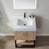 Vinnova Alistair 24" Bathroom Vanity Set in American Oak w/ White Grain Stone Countertop | 789024B-NO-GW