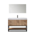 Vinnova Alistair 48" Bathroom Vanity Set in American Oak w/ White Grain Stone Countertop | 789048B-NO-GW