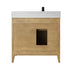 Vinnova Sevilla 36" Bathroom Vanity Set in Ash Wood w/ White Composite Stone Countertop | 797036-WA-WH