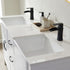Vinnova Sevilla 60" Bathroom Vanity Set in White w/ White Composite Stone Countertop | 797060-WH-WH