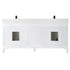 Vinnova Sevilla 72" Bathroom Vanity Set in White w/ White Composite Stone Countertop | 797072-WH-WH
