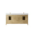 Vinnova Zaragoza 72" Bathroom Vanity Set in Ash Wood w/ White Composite Grain Stone Countertop | 799072-WA-GW