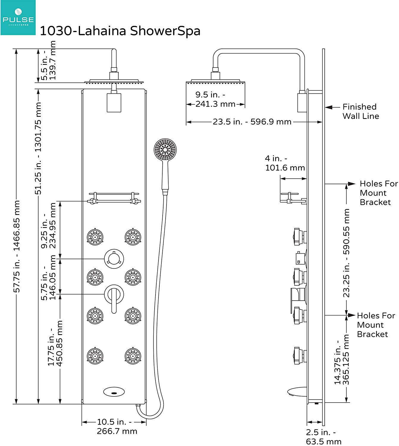 Pulse 1030 Lahaina ShowerSpa - Chrome