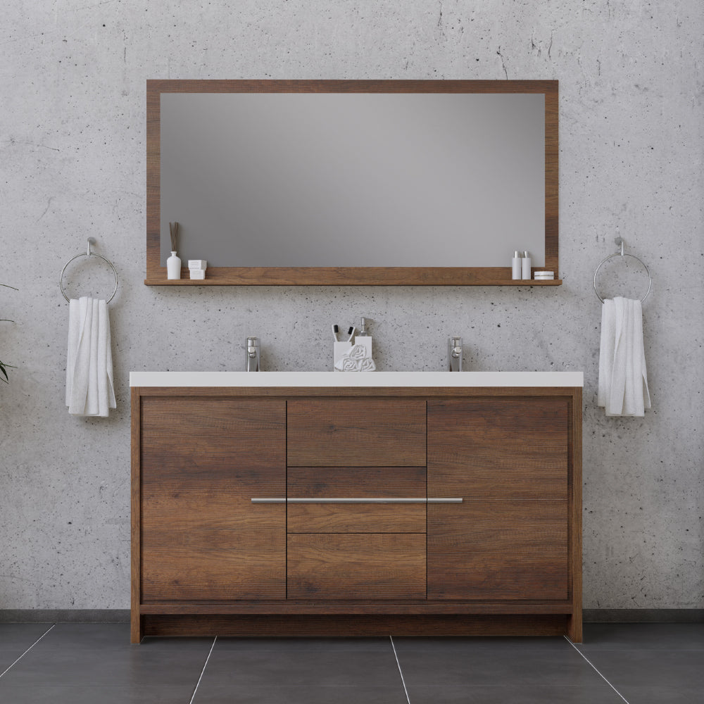 Alya Bath Sortino 60" Double Modern Bathroom Vanity | AB-MD660D