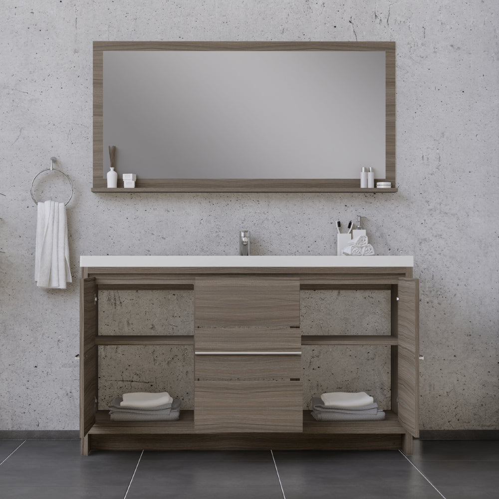 Alya Bath Sortino 60 Single" Modern Bathroom Vanity | AB-MD660S