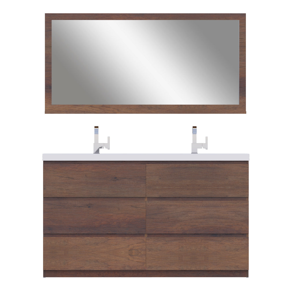 Alya Bath Paterno 60" Double Modern Freestanding Bathroom Vanity | AB-MOA60D