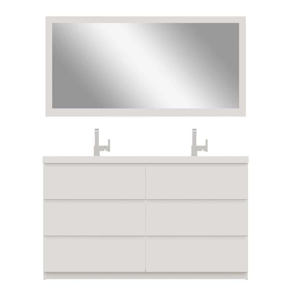 Alya Bath Paterno 60" Double Modern Freestanding Bathroom Vanity | AB-MOA60D