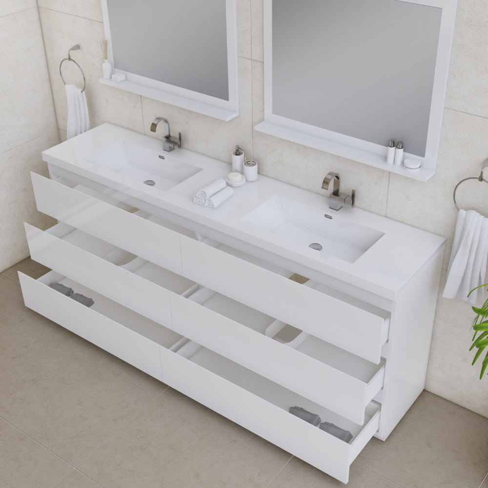 Alya Bath Paterno 84" Modern Freestanding Bathroom Vanity | AB-MOA84D