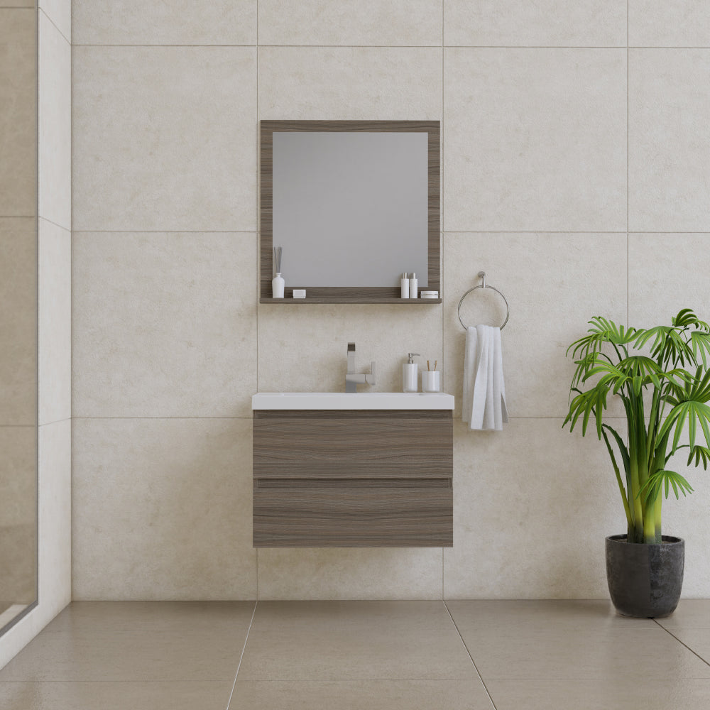Alya Bath Paterno 30" Modern Wall Mounted Bathroom Vanity | AB-MOF30
