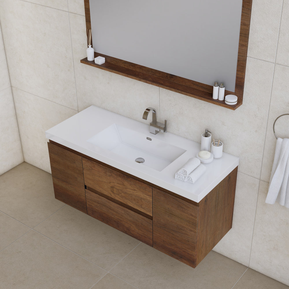 Alya Bath Paterno 48" Modern Wall Mounted Bathroom Vanity | AB-MOF48