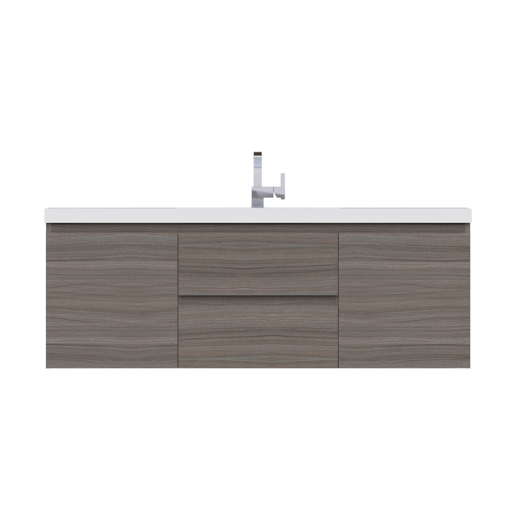 Alya Bath Paterno 60" Single Modern Wall Mounted Bathroom Vanity | AB-MOF60S