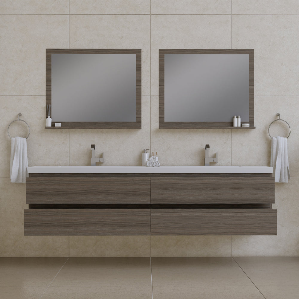 Alya Bath Paterno 84" Modern Wall Mounted Bathroom Vanity | AB-MOF84D
